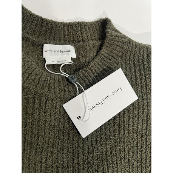 Lovers & Friends Crewneck Knit Sweater in Green - Picture 3 of 3